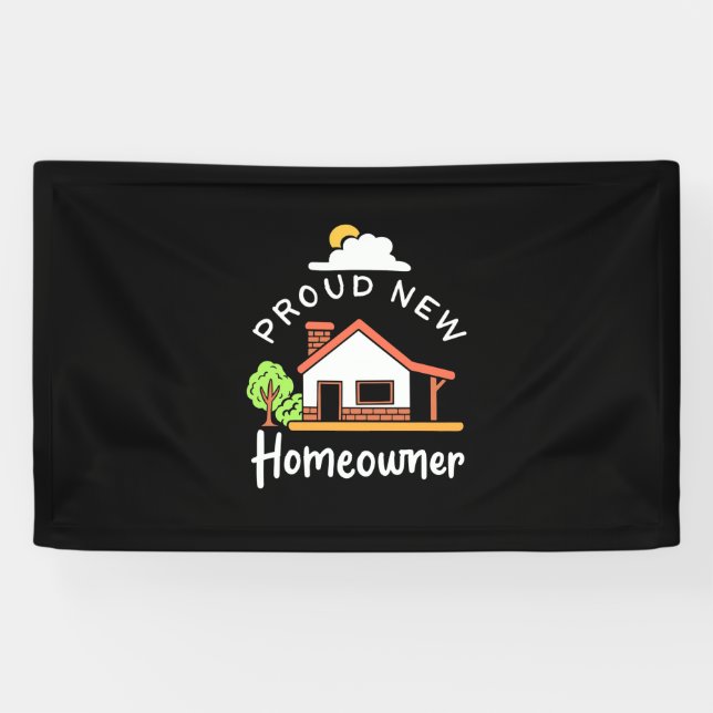 Banderoles Fière nouvelle propriétaire (Horizontal)