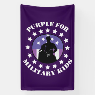 Banderoles Fière Violet Pour Les Enfants Militaires Patrioti