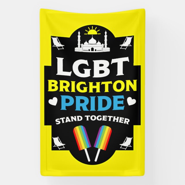 Banderoles Fierté de Brighton et de Hove (Verticale)