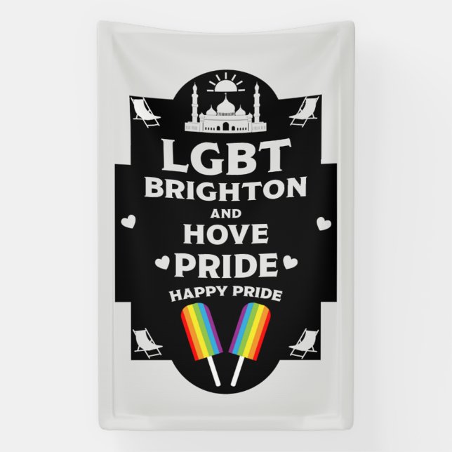 Banderoles Fierté de Brighton et de Hove (Verticale)