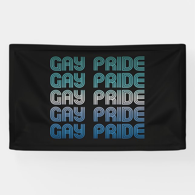 Banderoles Fierté Rétro Gay Masculin (Horizontal)