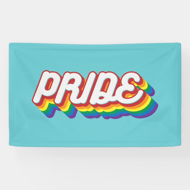 Banderoles Fierté| Style des années 70 (Horizontal)