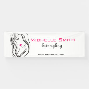 Banderoles Fille avec cheveux ondulés Coiffure icône de marqu