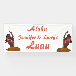 Banderoles Fille de danse polynésienne hawaïenne de Luau