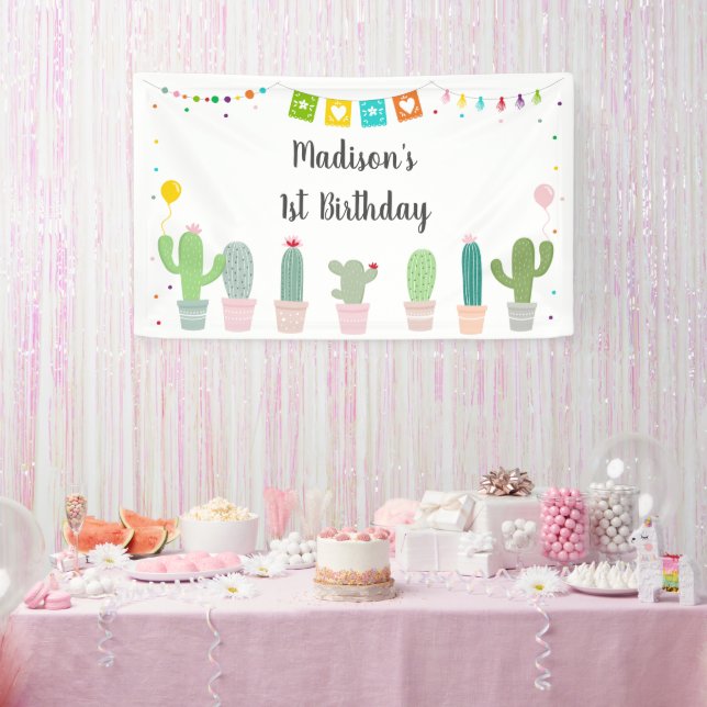 Banderoles Fille Fiesta Cactus Anniversaire (Fête)
