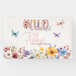 Banderoles Fille florale Anniversaire   Accueil sauvage et ex