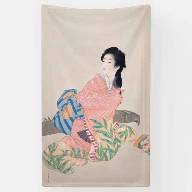 Banderoles Fille Miyuki (élégante dame japonaise, art asiatiq (Vertical)
