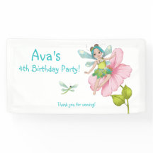 Fille Turquoise Vert rose libellule Anniversaire