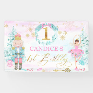 Banderoles Filles Casse-noix Pays de sucreries 1er anniversai