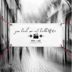Banderoles Film Noir - Grand bandeau de vinyle de bienvenue
