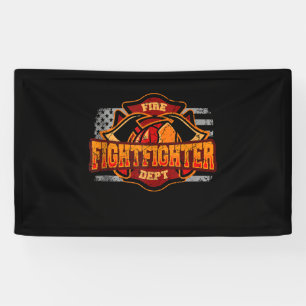 Banderoles Fireman American Flag Red Line