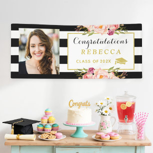 Banderoles Flammes florales Glam Fêtes Grad Grad Graduation P