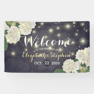 Banderoles Fleur d'Hydrangea Chaîne Lumière Mariage bleu Accu