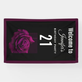 Banderoles Fleur gothique violet-rouge Rose Accueil