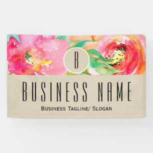 Banderoles Fleur Kraft Moderne Rustique Botanique Colorée
