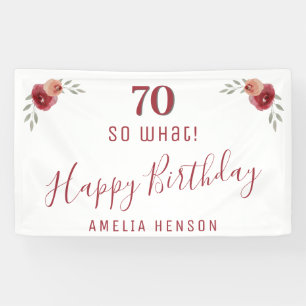 Banderoles Fleur pour fête d'anniversaire des 70 ans Inspiran