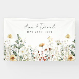 Banderoles Fleur sauvage d'été Mariage de terrain