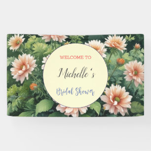 Banderoles Fleurs à l'aquarelle Douce Mariage 