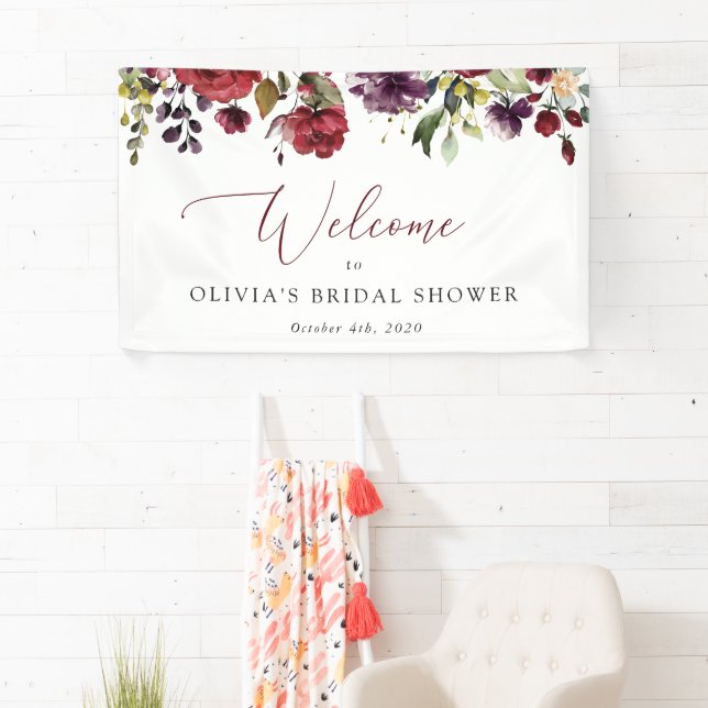 Banderoles Fleurs Bourguignonnes, Fleurs Roses, Accueil Maria (En situation)