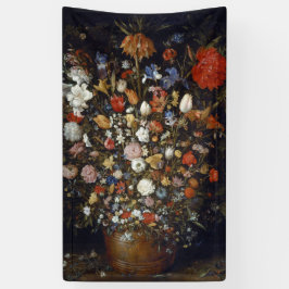 Banderoles Fleurs dans un bâtiment en bois (par Jan Brueghel)