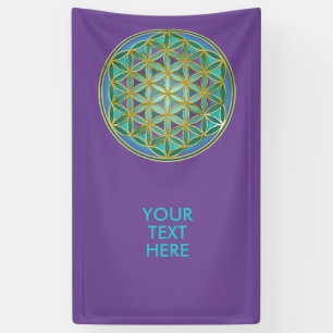 Banderoles FLEURS DE VIE - Géométrie Sacrée Design 1