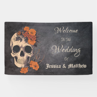 Banderoles Fleurs orange Mariage élégant
