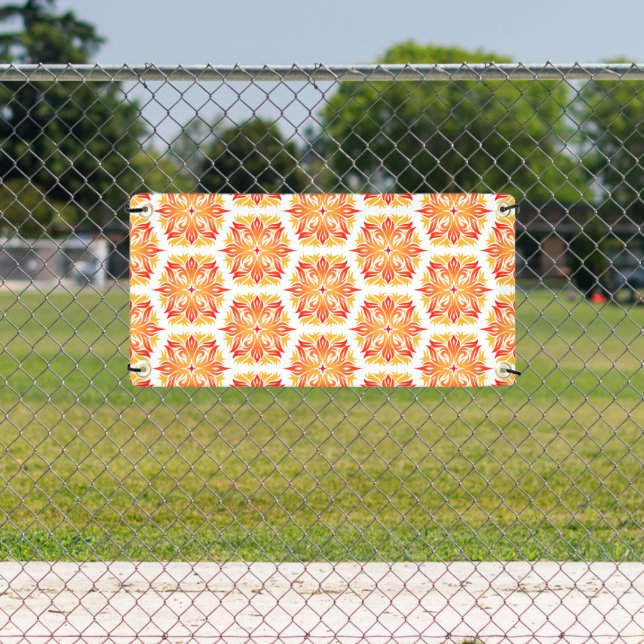 Banderoles Fleurs Oranges, Motif De Fleurs, Motif Floral (Insitu)