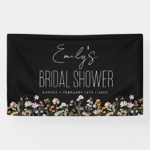 Banderoles Fleurs sauvages Bohème Baptême de mariage Rustique
