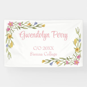 Banderoles Floral Boho College Graduation Party