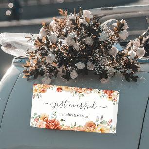 Banderoles Floral Elegant Juste Marié Voiture