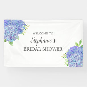 Banderoles Floral Purple Hydrangea Fête des mariées Bienvenue