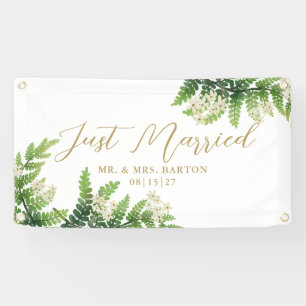 Banderoles Flower Ferns Marié Voiture Banner