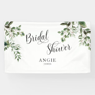 Banderoles Foliage Elegant blanc Nom personnalisé Fête des ma