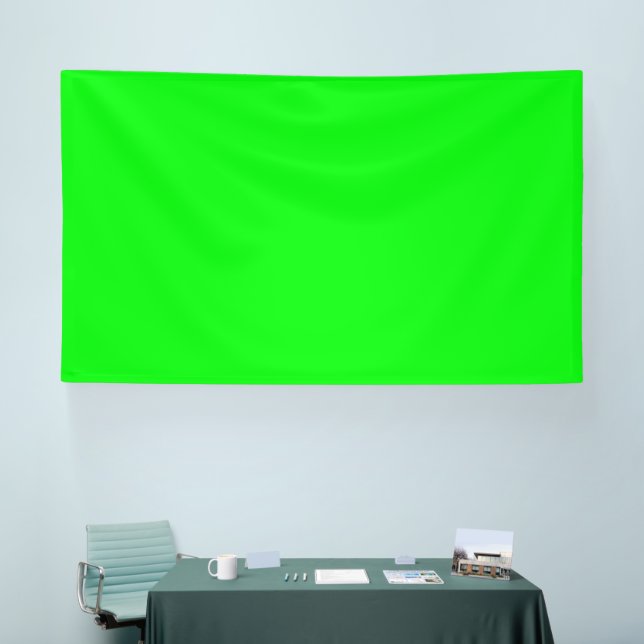 Banderoles Fond chroma key écran vert néon solide pour travai (Salon professionnel)