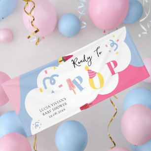 Banderoles Fond coloré pour Baby Shower sucette