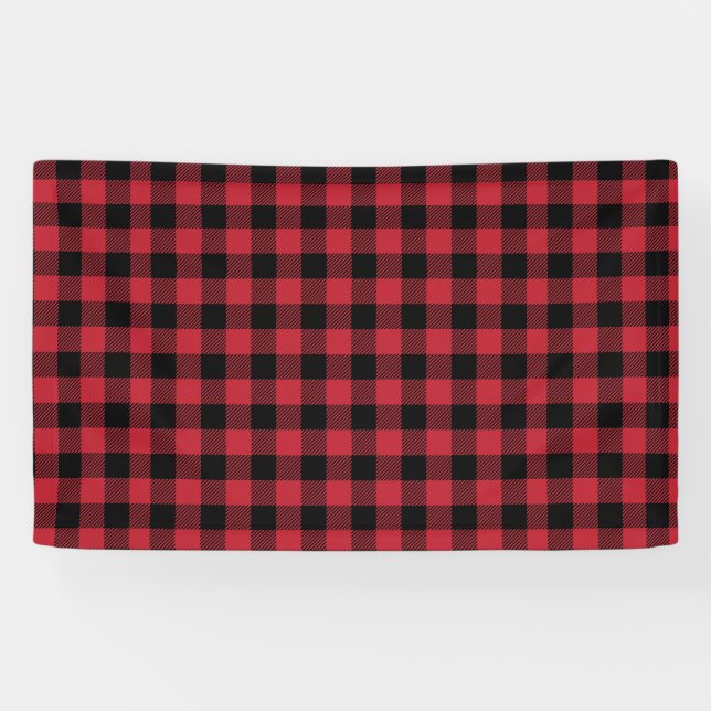 Banderoles Fond de fond de plateau de buffle rouge et noir (Horizontal)