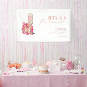 Banderoles Fond de mariage Petals & Prosecco Rose