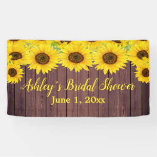 Banderoles Fond de toile de mariage de tournesols Prop de boi