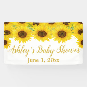 Banderoles Fond de tournage pour Baby Shower Tournesols Prop