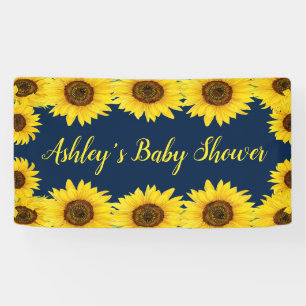 Banderoles Fond de tournage pour Baby Shower Tournesols Prop