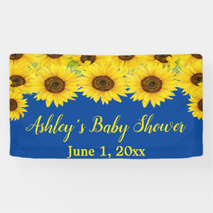 Banderoles Fond de tournage pour Baby Shower Tournesols Prop
