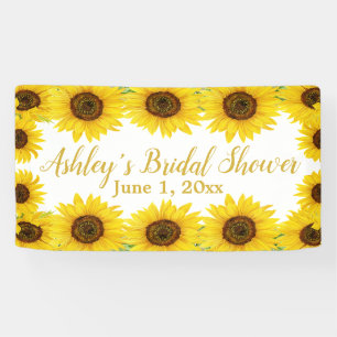 Banderoles Fond de Tournesols pour Mariage Bohème Fleurie