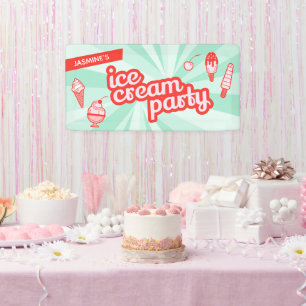 Banderoles Fond personnalisé de fête de glace avec couleur pe