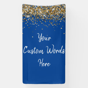 Banderoles Fond personnalisé pour fête d'anniversaire bleu bl
