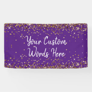 Banderoles Fond personnalisé violet pour fête d'anniversaire