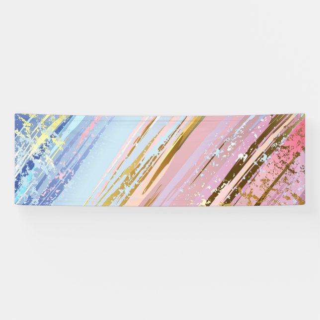 Banderoles Fond rose texturé (Horizontal)