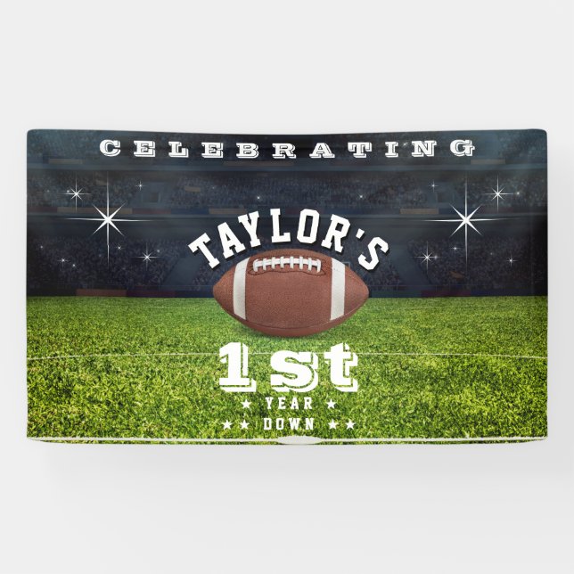 Banderoles Football américain 1er anniversaire (Horizontal)