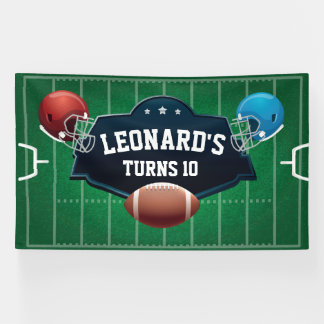 Banderoles Football birthday party backdrop