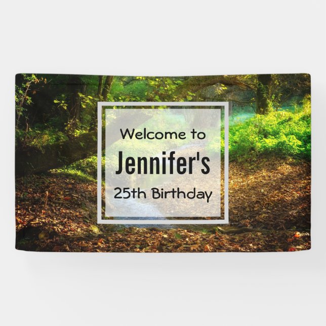 Banderoles Forest Creek Belle nature Photo Bienvenue (Horizontal)