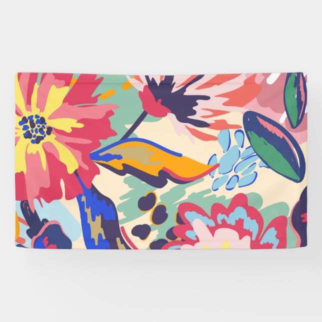 Banderoles Forêt et rose (Horizontal)